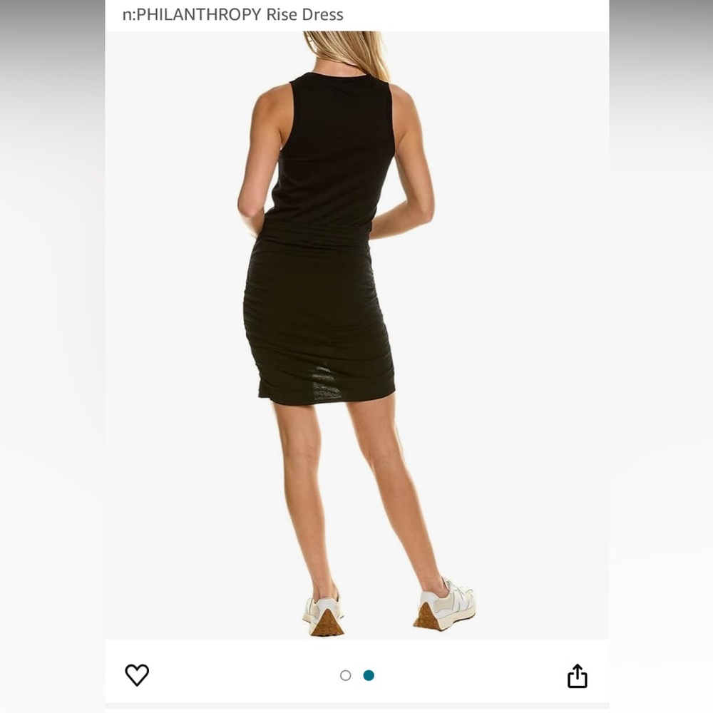 n:PHILANTHROPY Black Cotton Rise Minidress w/ Drawstring Waist- Size XS NWT - Picture 4 of 9